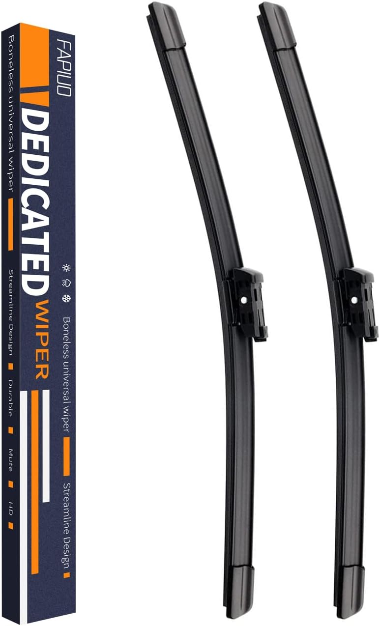 FAPIUO Replacement for Audi A4/Allroad/A4 Quattro/Q5/SQ5/A5/A5 Quattro/S5 2009-2020 Silent Wipers - Front Windshield Wipers 24"+20" Blade Set (2 Pack） - Image 1
